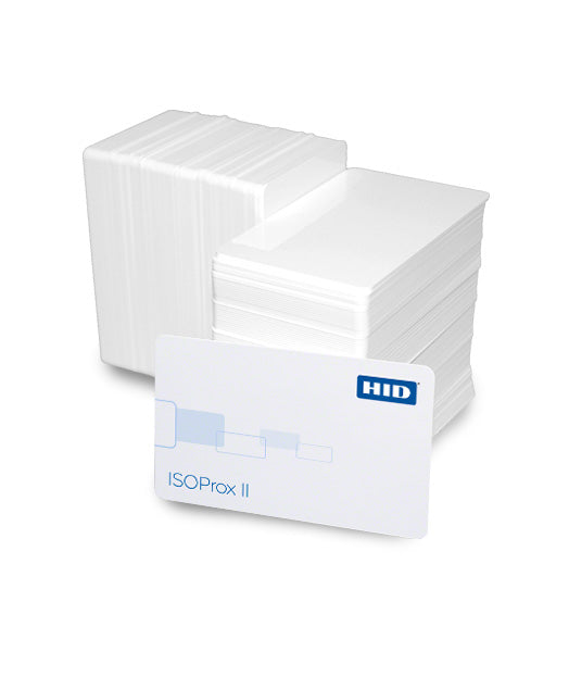 HID 1386LGGMN ISOProx II Proximity Card Sequential No Slot Punch, White. Minimum order quantity 100.