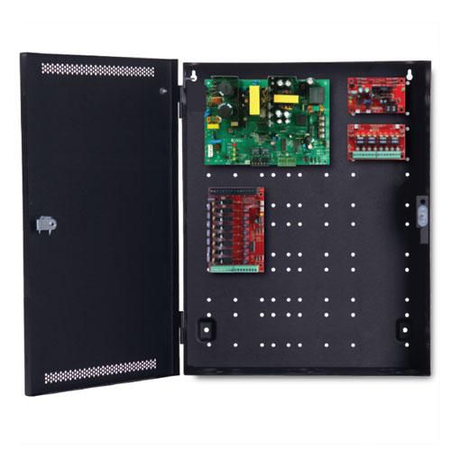 LifeSafety Power FPO150-B100C8D8E2 8 lock, 8 auxiliary outputs fused at 3A per output, 4A/12V and 4A/24V (150W max power) E2 enclosure