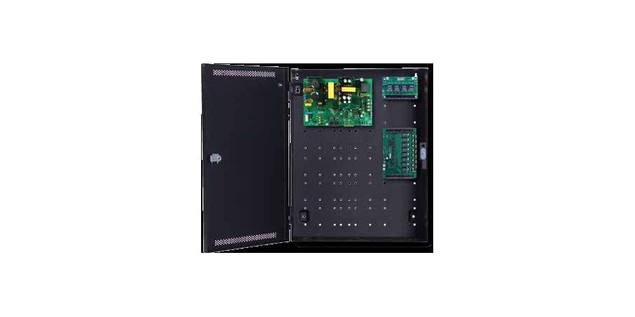 LifeSafety Power FPO150-C8D8E2 8 lock, 8 auxiliary outputs fused at 3A per output, 12A/12V or 6A/24V (150W) E2 enclosure