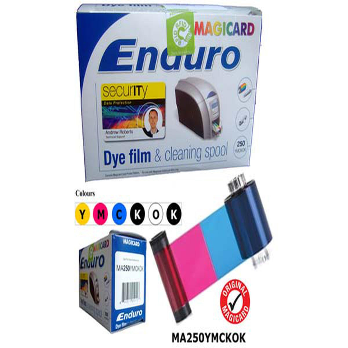 Code Corporation MA250YMCKOK Magicard YMCKOK 250 Shot Dye Film