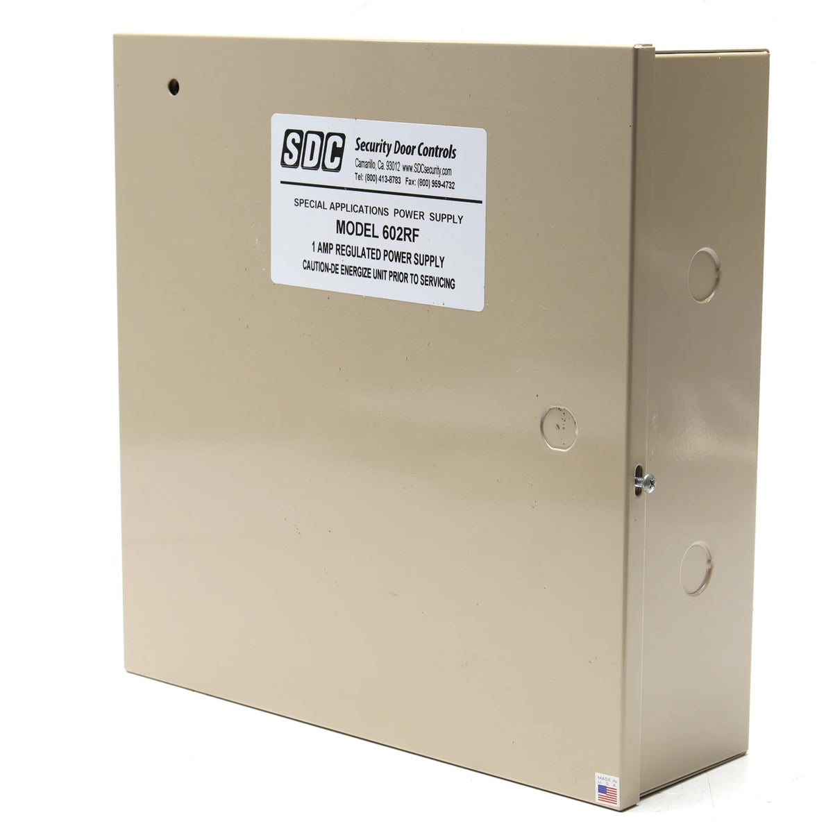SDC 602RF 1 Amp 12/24Vdc Power Supply X Fire Relay X Battery Charger 11" X 11" Cabinet