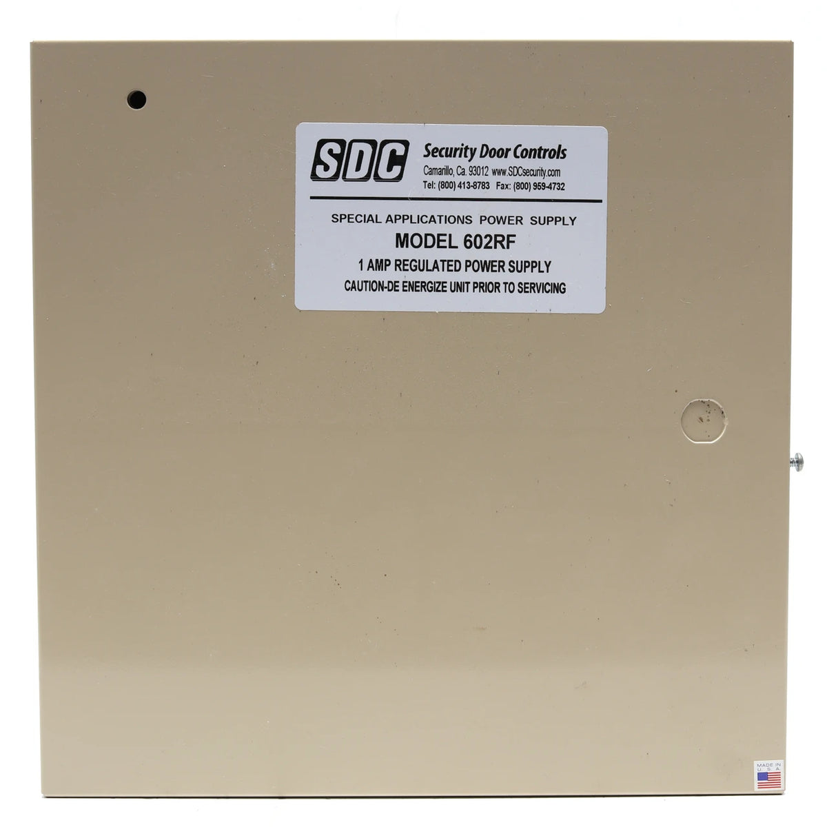 SDC 602RF 1 Amp 12/24Vdc Power Supply X Fire Relay X Battery Charger 11" X 11" Cabinet