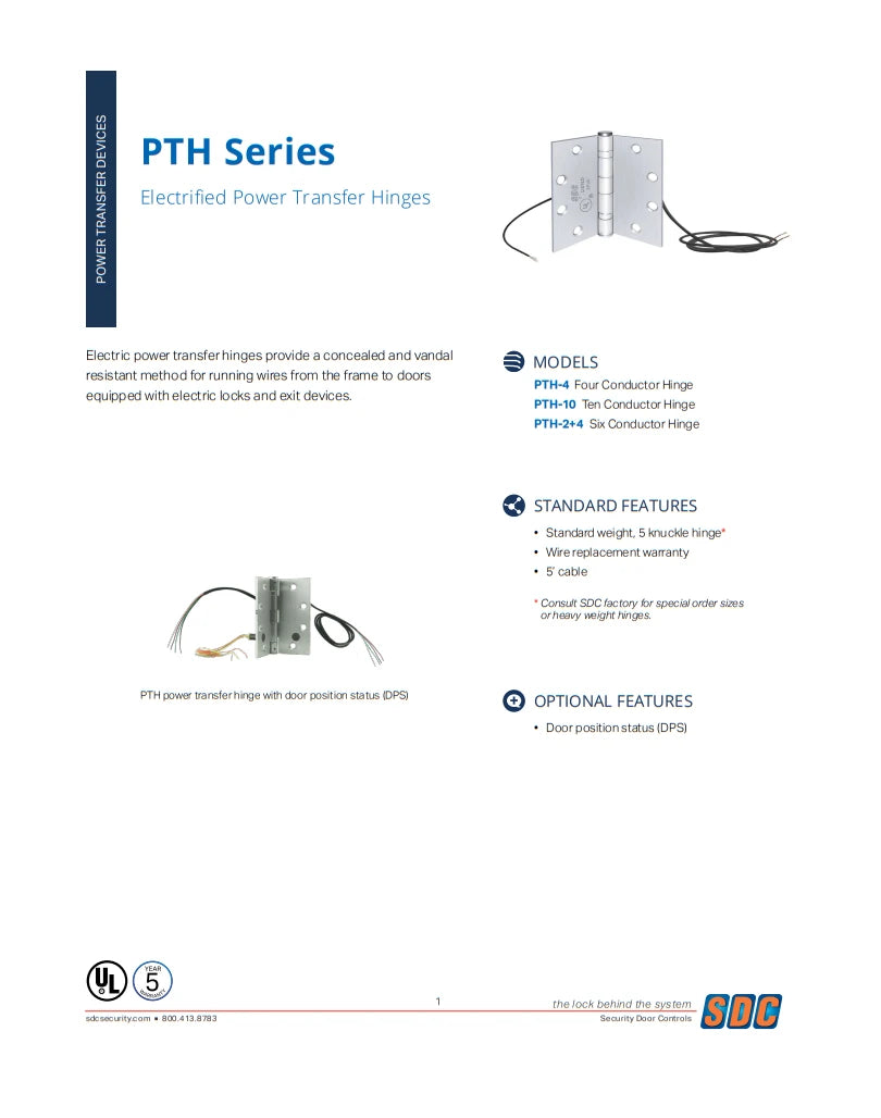 SDC PTH-2+4Q 2+4 Cond. 4.50 X 4.50 Hinge 626