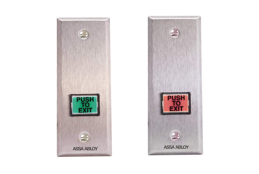 HES EEB3N Emergency Exit Button with 30 Second Timer, Narrow Stile, Green/Red
