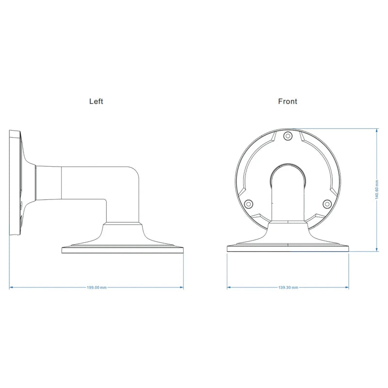 Speco Technologies WMT1 Wall Mount Bracket for O4B7M, O2BFRM, O8B7M, O2BLP1M, VLD6M, O2VT1V, O4VT1VM, O4T7M, O8FBMS1