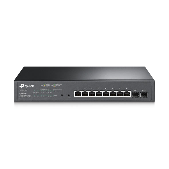 TP-Link SG2210MP Omada 10-Port PoE+ Gigabit Smart Switch with 2 SFP Slots. PORT: 8 Gigabit PoE+ Ports, 2 Gigabit SFP Slots