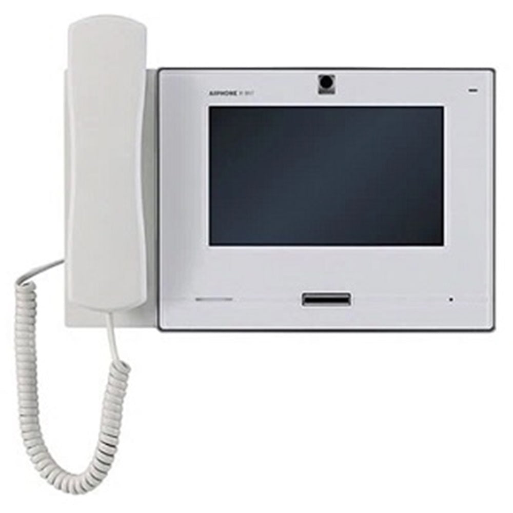 Aiphone IX-MV7-HW-JP Ip Video Master Station, Sip, With 7" Touchscreen, Privacy Handset, White, Taa Compliant