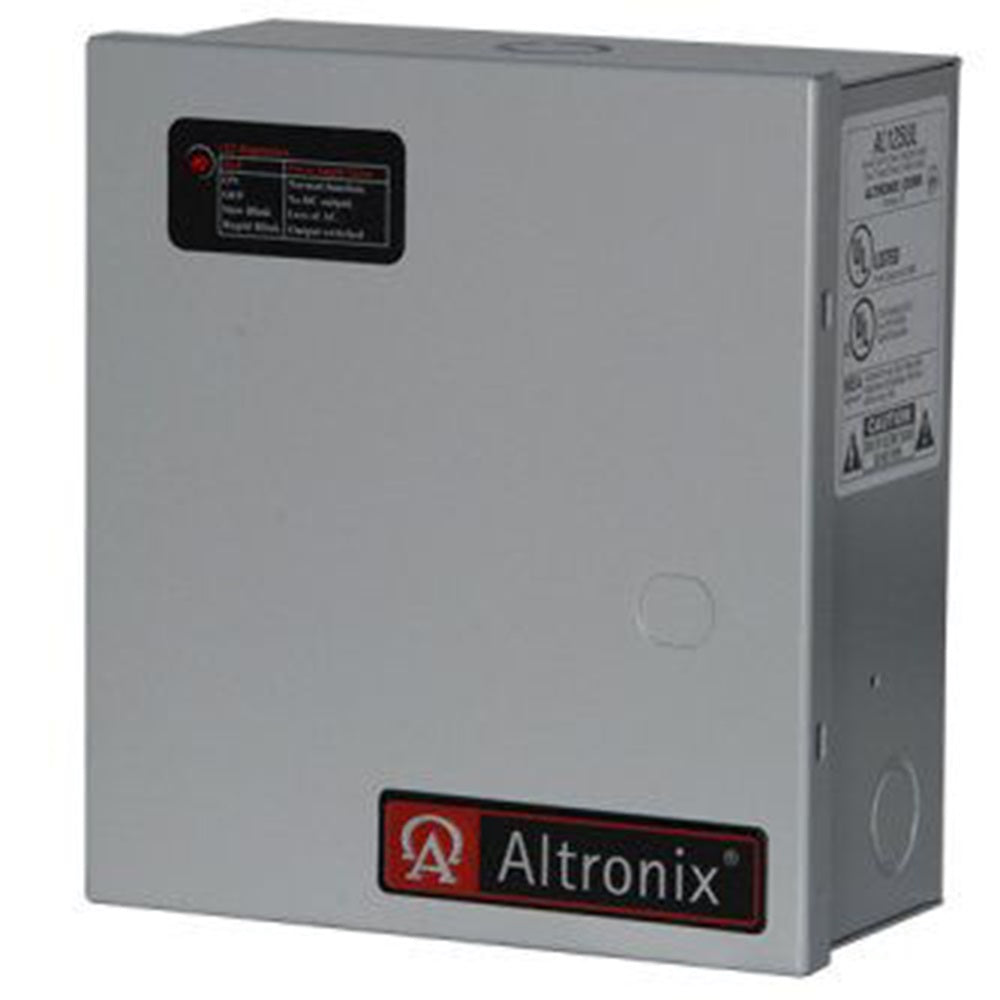 Altronix AL125UL Access Control Power Supply Charger, 2 PTC Class 2 Outputs, 12/24VDC @ 1A, 115VAC, BC100 Enclosure