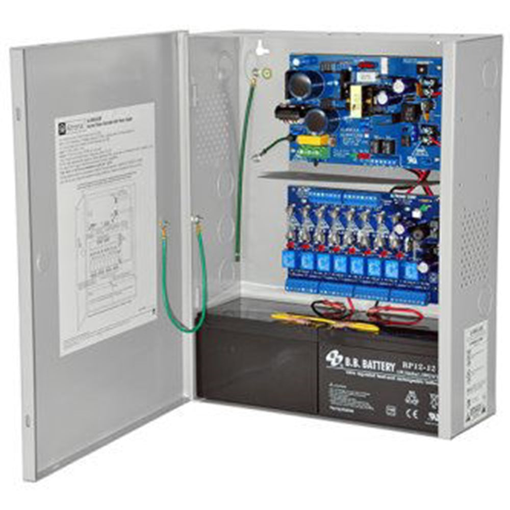 Altronix AL400ULACM Access Power Controller w/ Power Supply/Charger, 8 Fused Class 2 Relay Outputs, 12/24VDC @ 4A, FAI, 115VAC