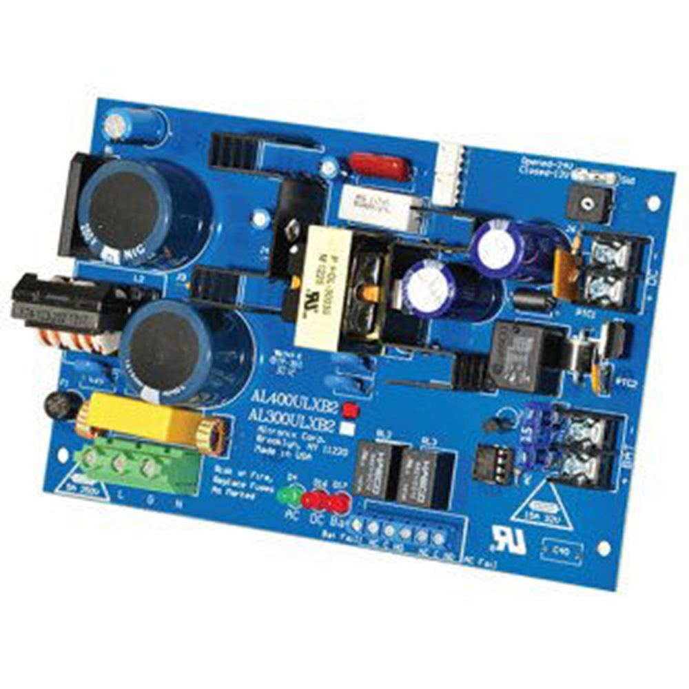 Altronix AL400ULXB2 Power Supply Charger, Single Class 2 Output, 12/24VDC @ 4A, 115VAC, Board