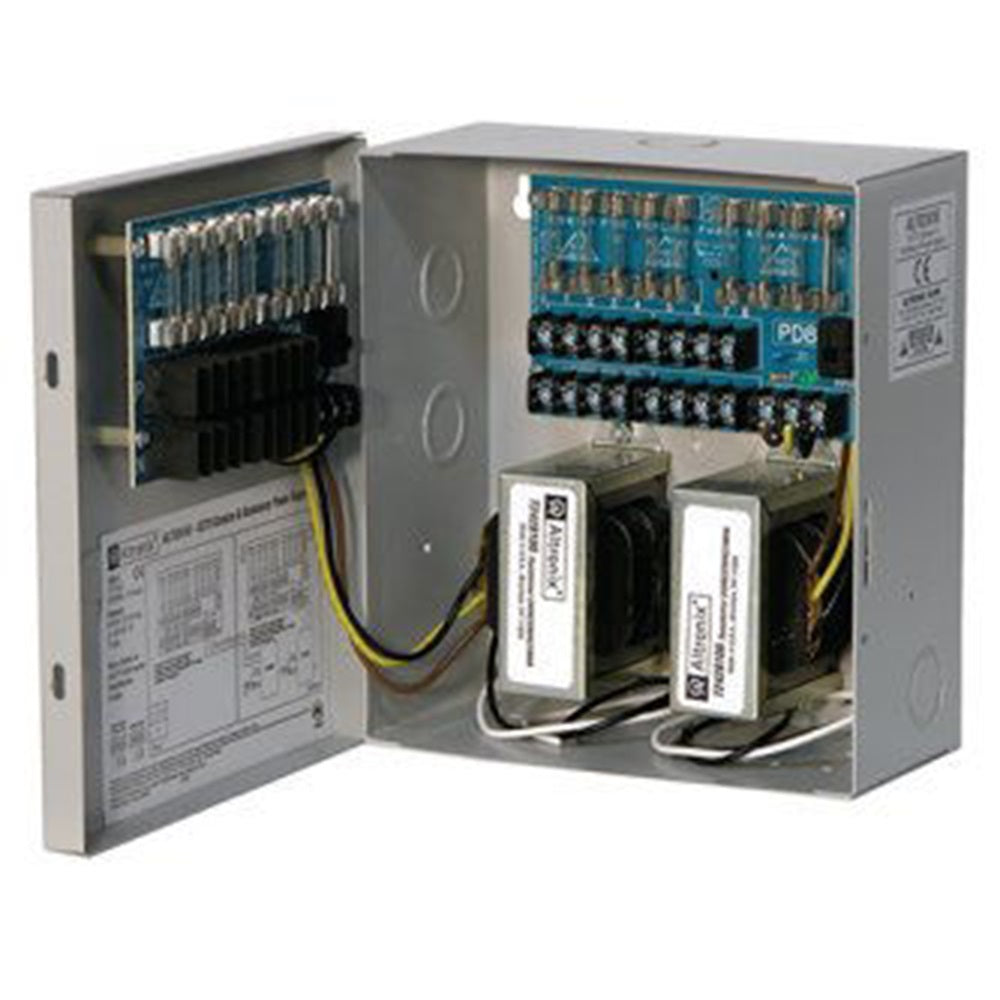 Altronix ALTV2416 CCTV Power Supply, 16 Fused Outputs, 24/28VAC @ 8A, 115VAC, BC100 Enclosure