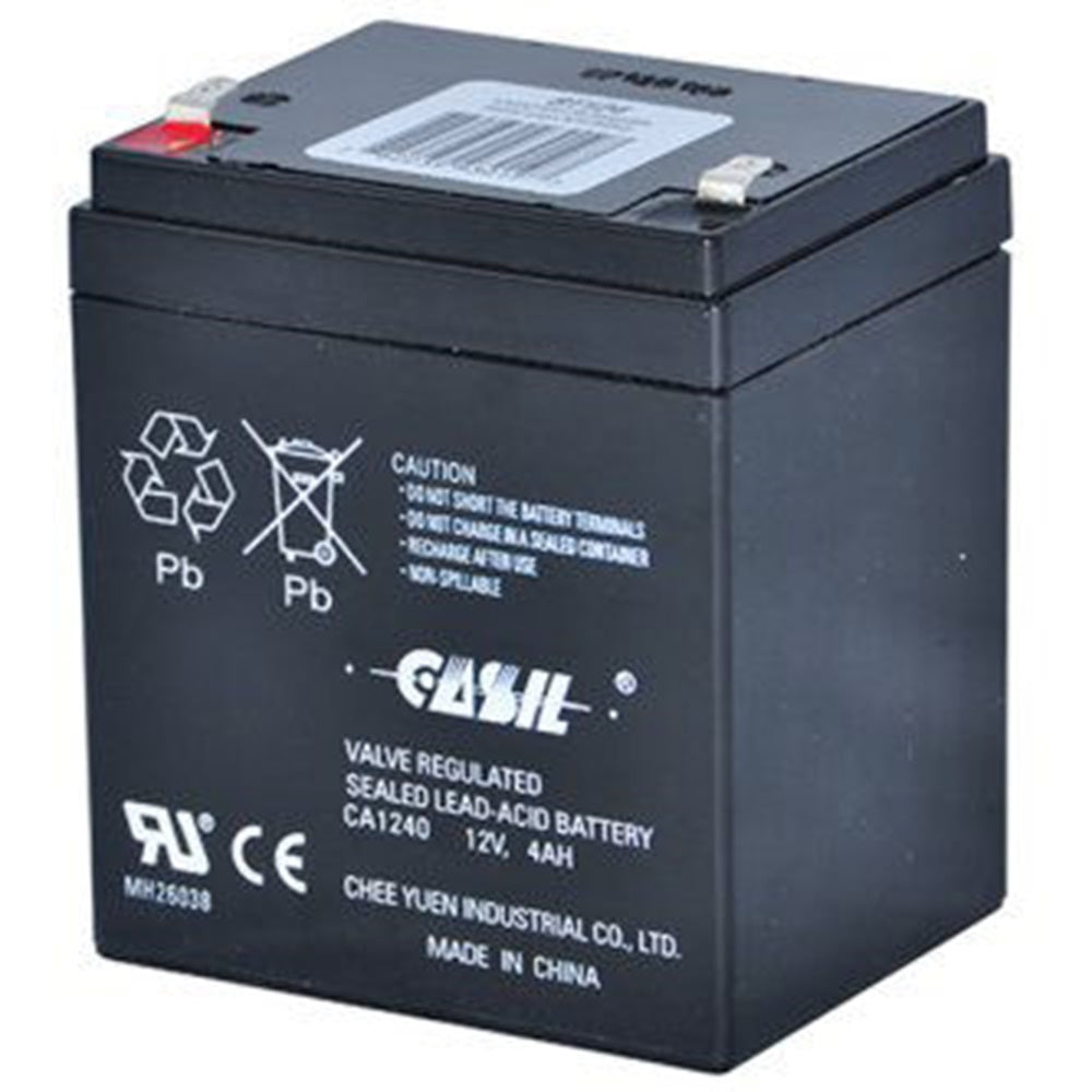 Altronix BT124 Rechargeable Battery, Sealed lead acid (SLA), 12VDC, 4AH