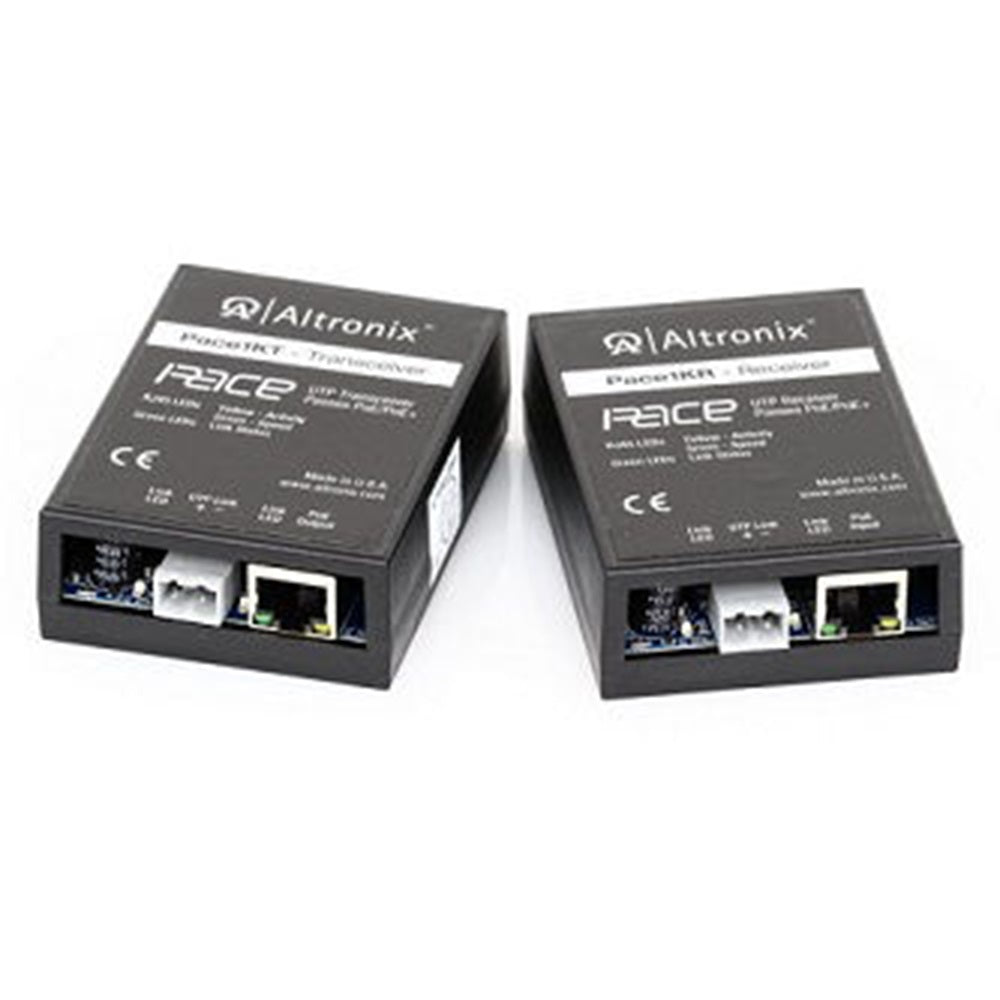 Altronix PACE1KRT Long Range Single Pair Ethernet Adapter Kit, 1000m over twisted pair (UTP), 10Mbps, Passes PoE/PoE+
