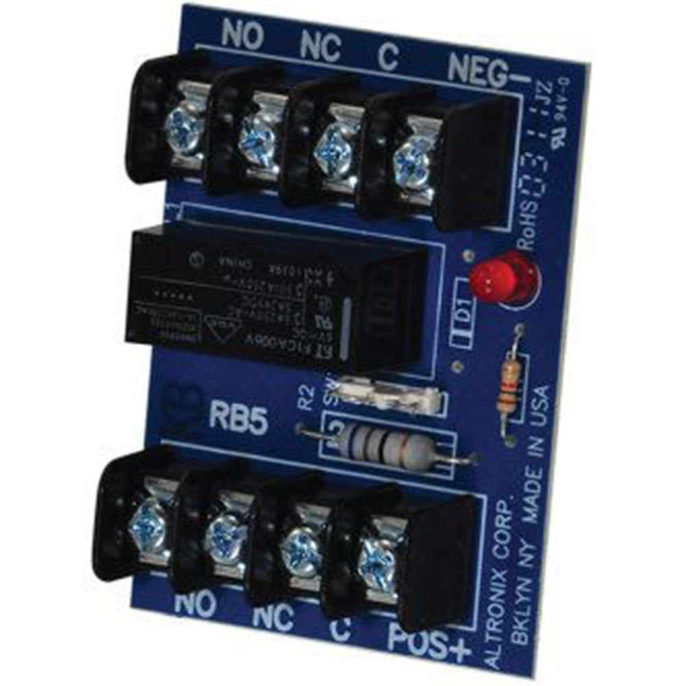 Altronix RB5 Relay Module, 6/12VDC, DPDT Contacts @ 5A - 220VAC/28VDC