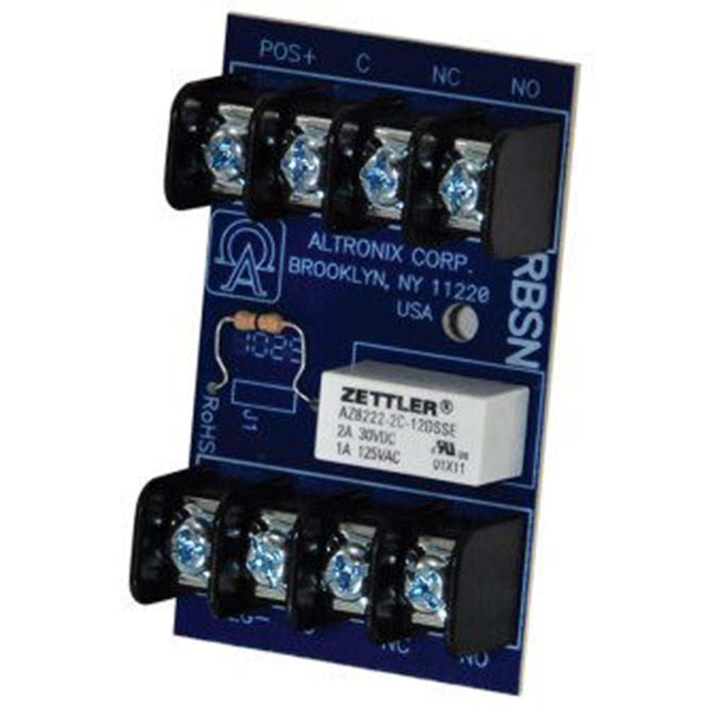 Altronix RBSN Relay Module, 12/24VDC, DPDT Contacts @ 1A - 120VAC or 2A - 28VDC