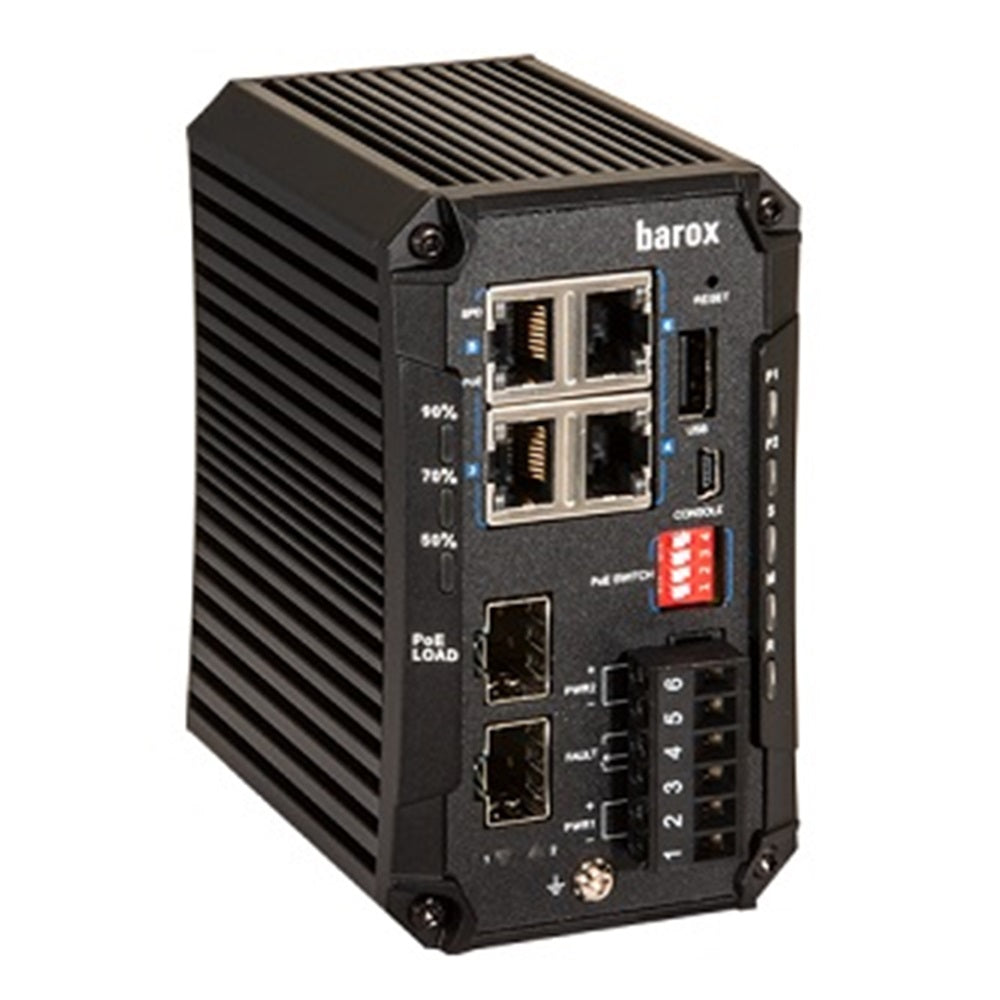 Barox LT-LPITE-402GBTME Switches for DIN rail, 1GBit/s, with management, extended temperature range, 4x10/100/1000TX, RJ45