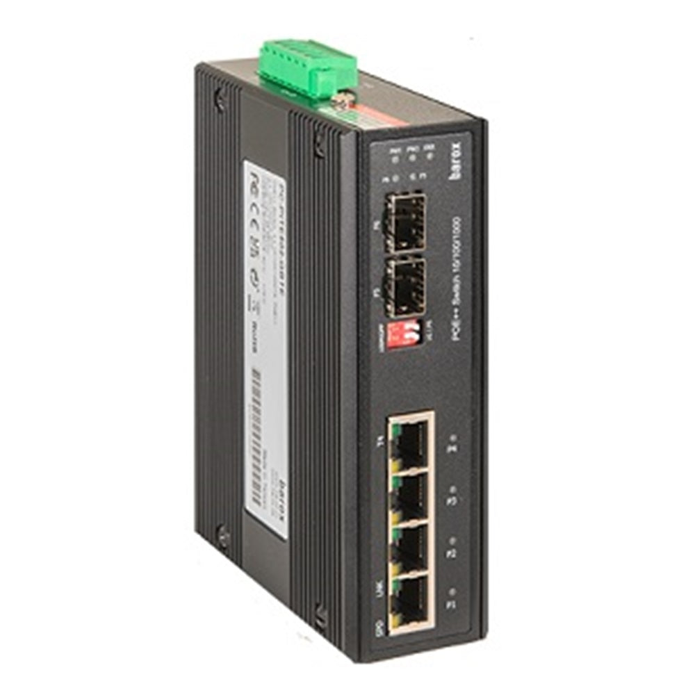Barox PC-PITE502-GBTE Switches for DIN rail, 1GBit/s, without management, extended temperature range, 4x10/100/1000TX, PoE+