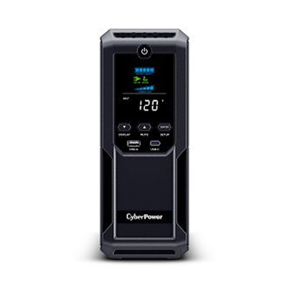 CyberPower BRG1500AVRLCD2 1500VA/900W Mini-tower AVR UPS. 12 Outlet, LCD, Serial/USB, 3Yr Wty