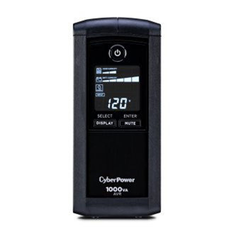 CyberPower CP1000AVRLCD 1000Va Cp Avr Lcd Ups 3 Yr Wty; 9 Out 120V 15A 5-15R Rj11/Rj45/Coax