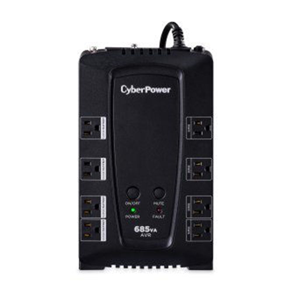 CyberPower CP685AVRG 685VA/390W Compact UPS w/AVR,8 NEMA 5-15R, USB, Serial, 3Yr Wty