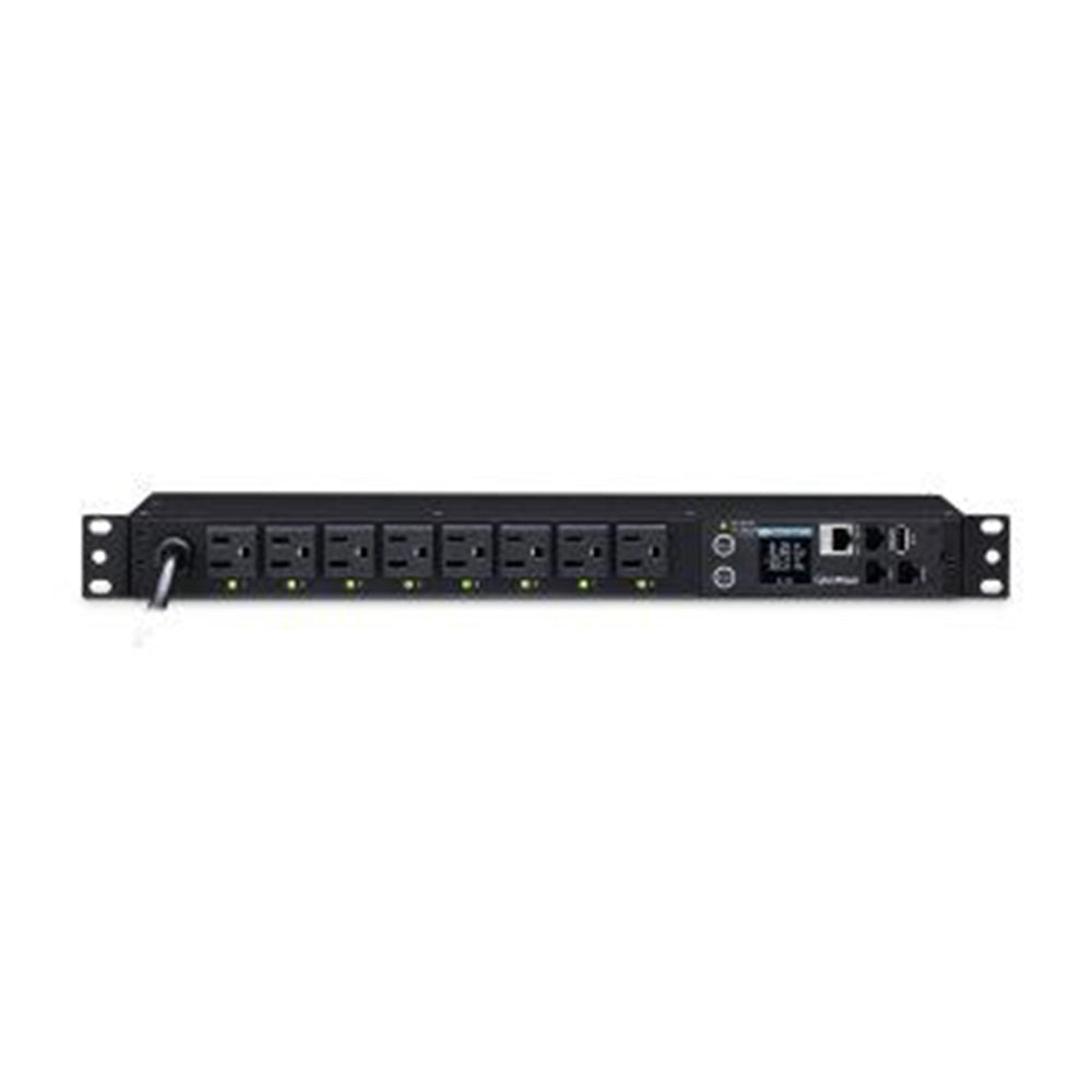 CyberPower PDU41001 Switched PDU 15A 120V NEMA 5-15P input 8 NEMA 5-15R output 12ft cord 1U 3 Year Warranty