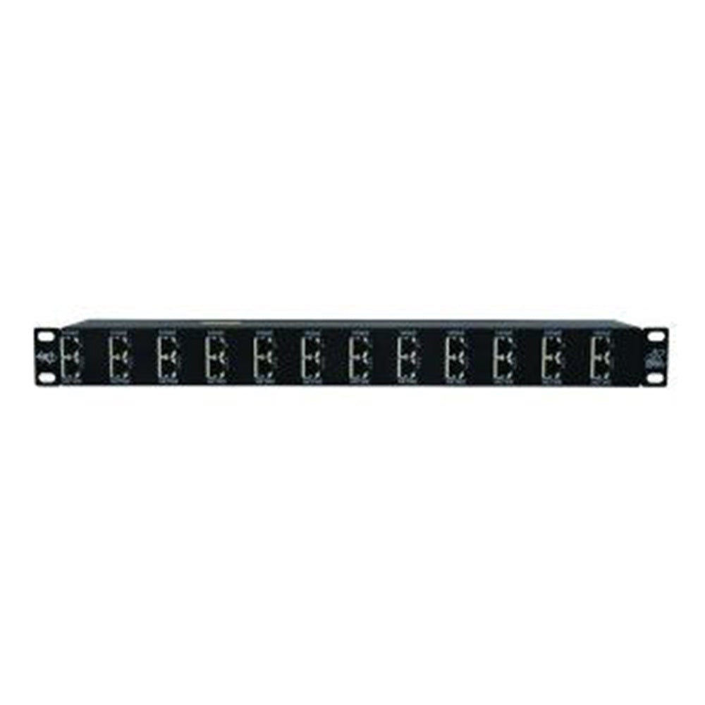 Ditek DTK-RM12NETS 12 Channel Rackmount POE/Ethernet Protector, 1U, Shielded RJ45 In/Out, 10GbE