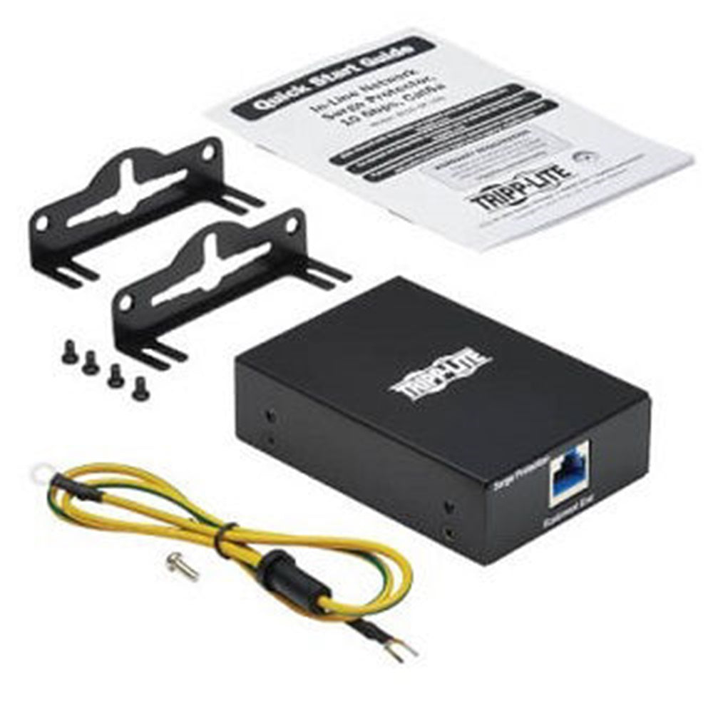 Eaton B110-SP-10G In-Line Network Surge Protector - 10 Gbps, Cat6a/8, Metal Case, IEC Compliant, TAA
