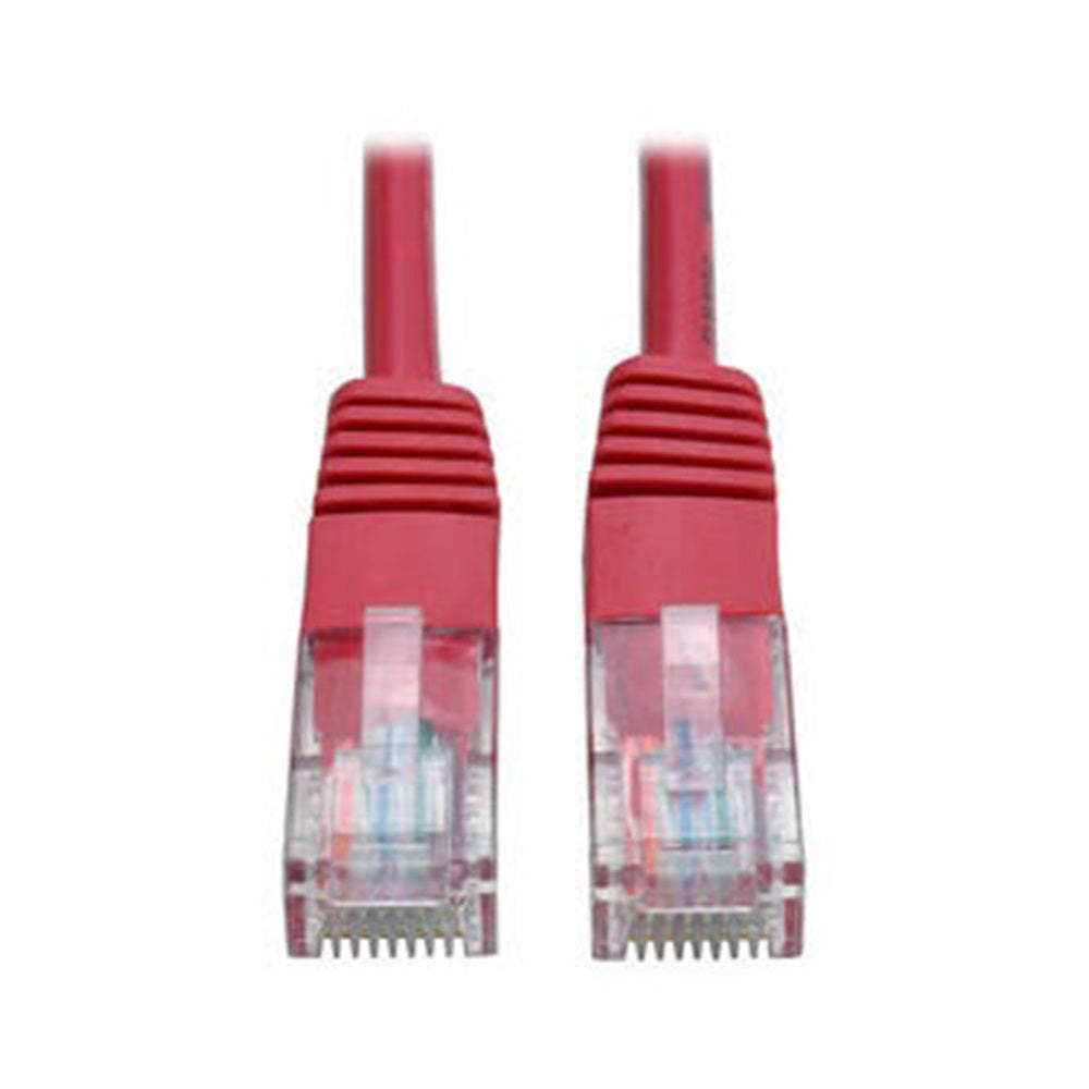 Eaton N002-007-RD Cat5e 350 MHz Molded (UTP) Ethernet Cable (RJ45 M/M), PoE - Red, 7 ft. (2.13 m)