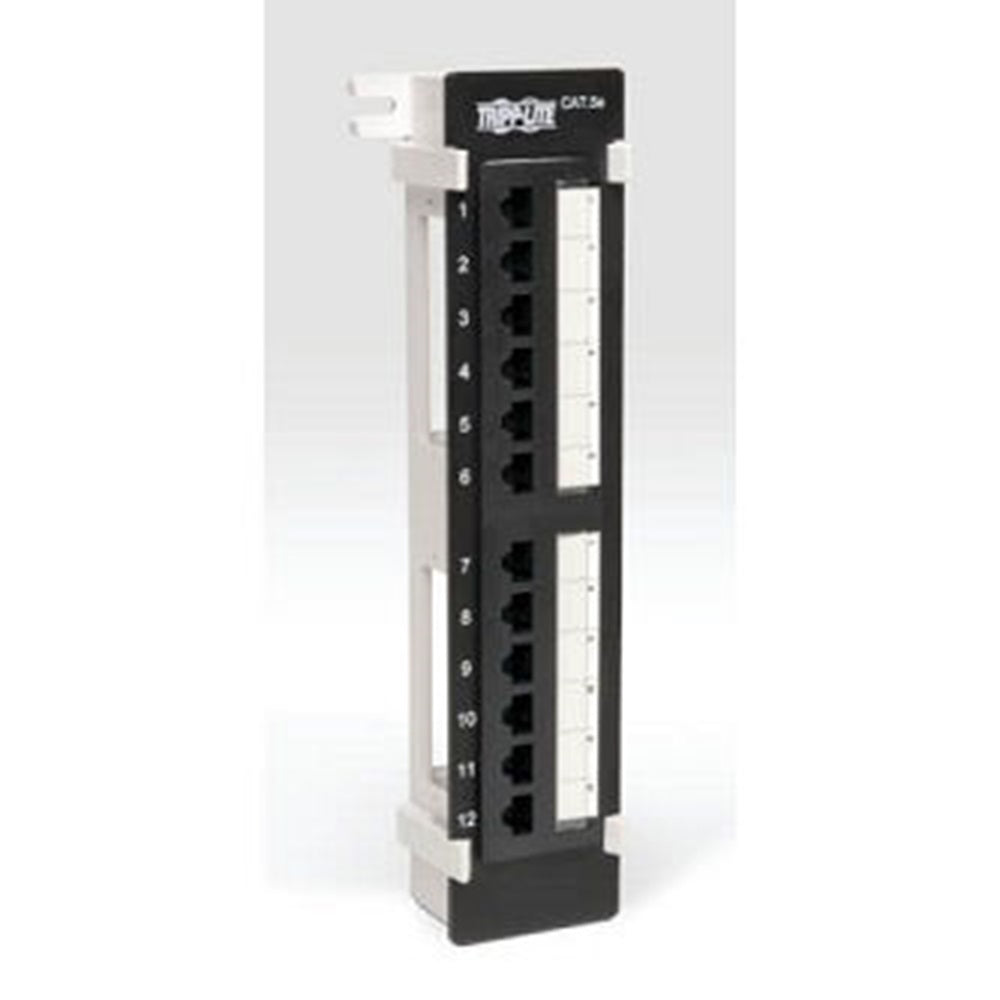Eaton N050-012 12-Port Wall-Mount Cat5e Patch Panel, 568B, RJ45 Ethernet, TAA