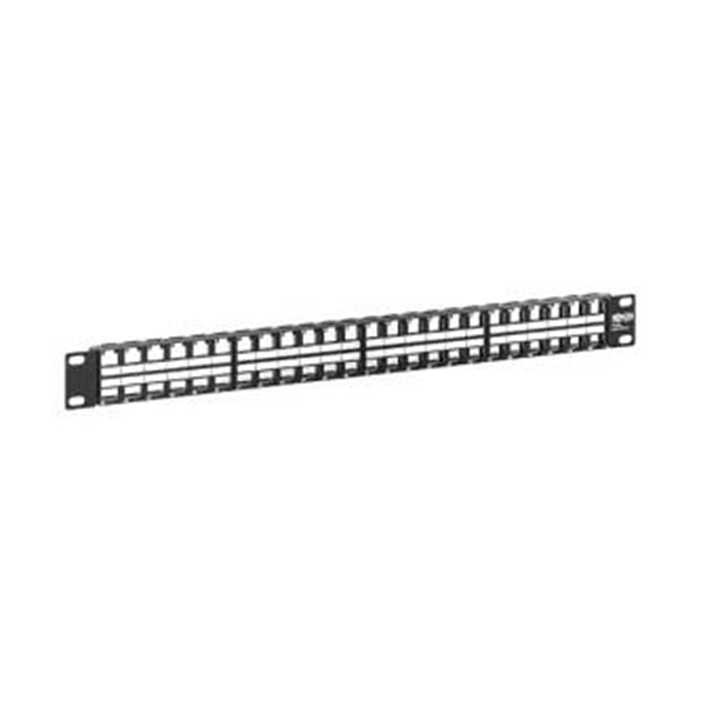 Eaton N062-048-KJ 48-Port 1U Rack-Mount Unshielded Blank Keystone/Multimedia Patch Panel, RJ45 Ethernet, USB, HDMI, Cat5e/6