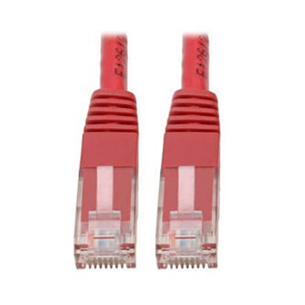 Eaton N200-015-RD Cat6 Gigabit Molded (UTP) Ethernet Cable (RJ45 M/M), PoE, Red, 15 ft. (4.57 m)