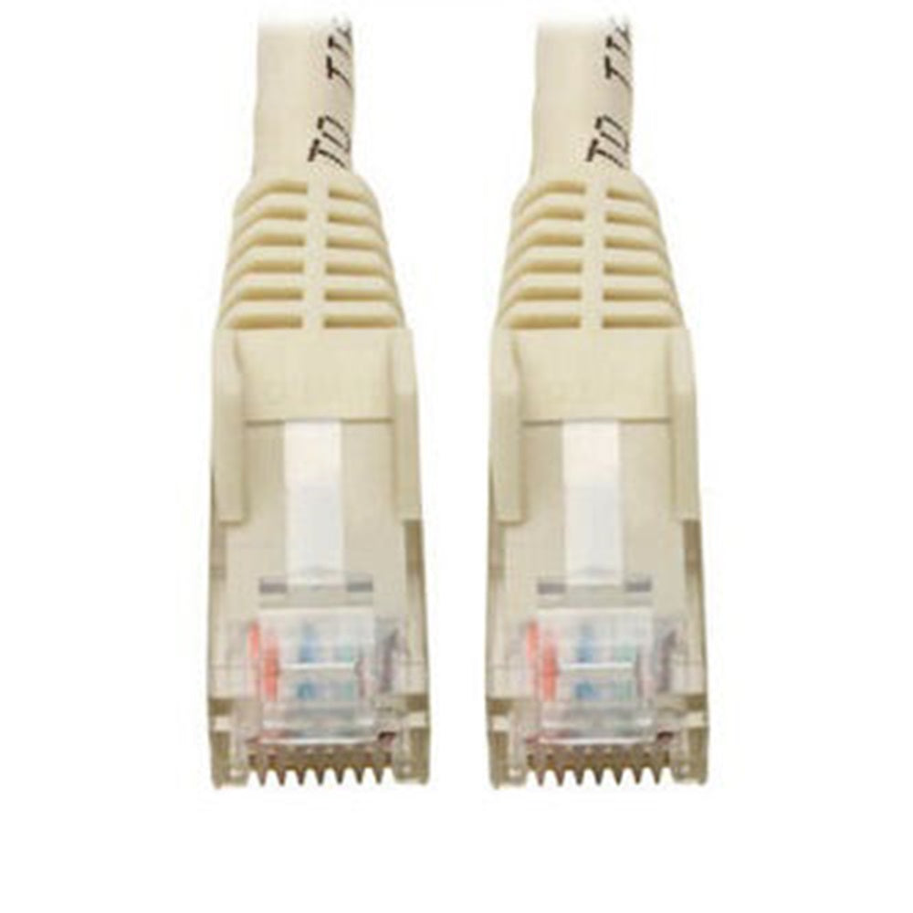 Eaton N201-06N-WH Cat6 Gigabit Snagless Molded (UTP) Ethernet Cable (RJ45 M/M), PoE, White, 6-in. (15.24 cm)