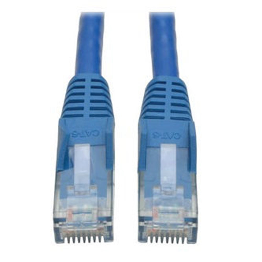 Eaton N201-100-BL Cat6 Gigabit Snagless Molded (UTP) Ethernet Cable (RJ45 M/M), PoE, Blue, 100 ft. (30.5 m)