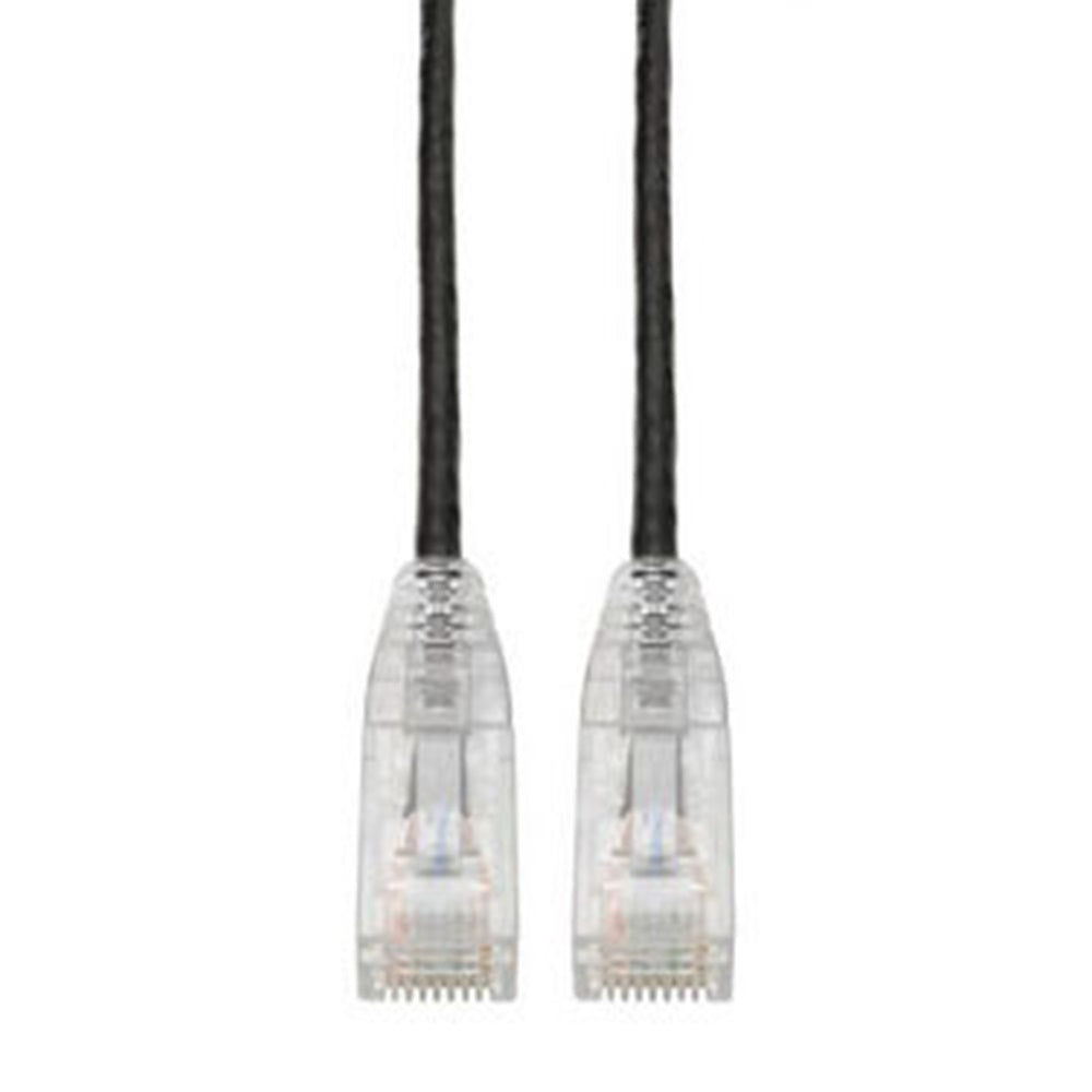 Eaton N201-S05-BK Cat6 Gigabit Snagless Slim UTP Ethernet Cable (RJ45 M/M), PoE, Black, 5 ft. (1.52 m)