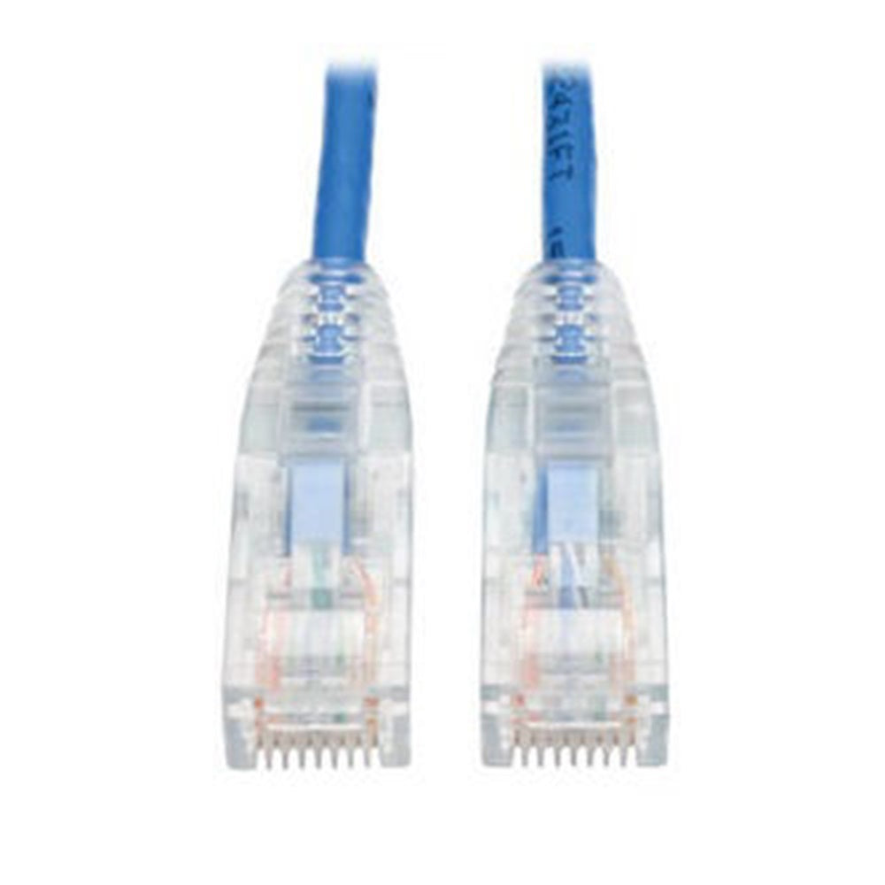Eaton N201-S05-BL Cat6 Gigabit Snagless Slim UTP Ethernet Cable (RJ45 M/M), PoE, Blue, 5 ft. (1.52 m)