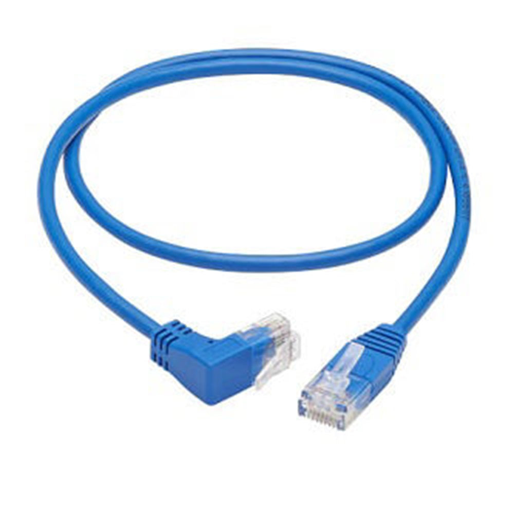 Eaton N204-S02-BL-UP Up-Angle Cat6 Gigabit Molded Slim UTP Ethernet Cable (RJ45 Right-Angle Up M to RJ45 M), Blue, 2 ft. (0.61 m)