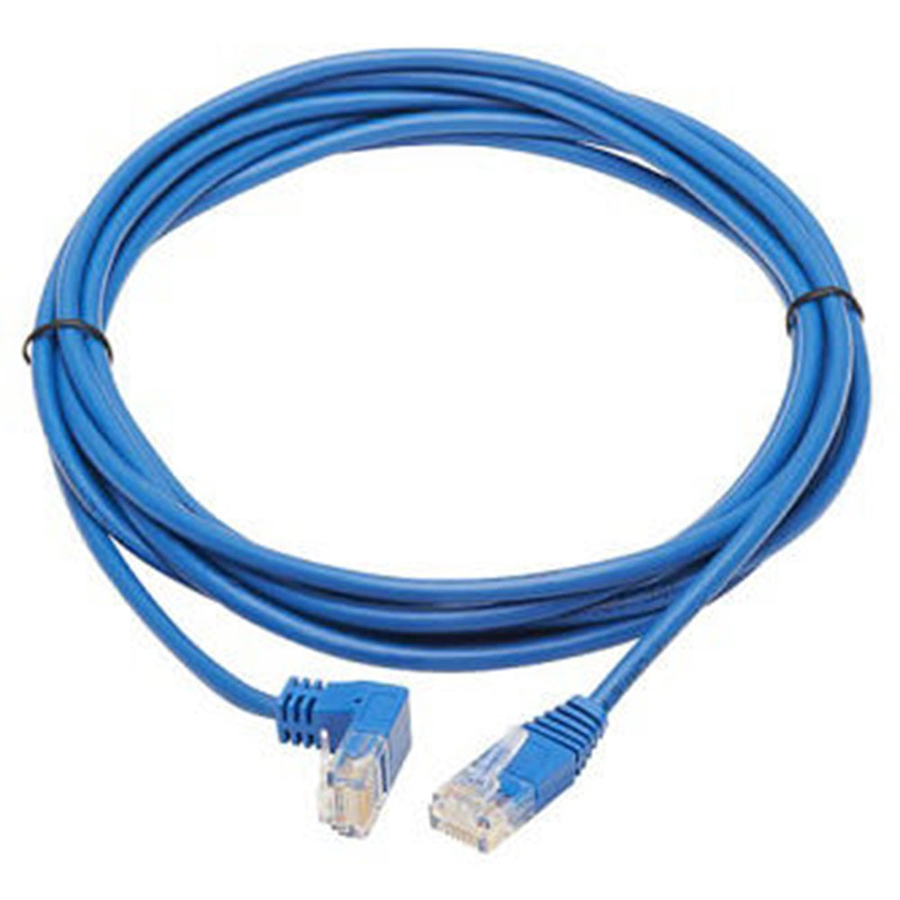 Eaton N204-S10-BL-DN Down-Angle Cat6 Gigabit Molded Slim UTP Ethernet Cable (RJ45 Right-Angle Down M to RJ45 M), Blue, 10 ft.