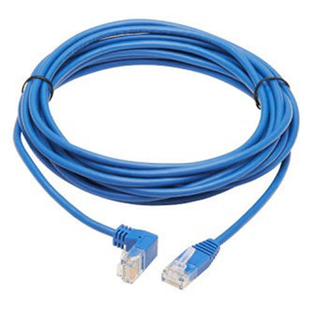Eaton N204-S15-BL-DN Down-Angle Cat6 Gigabit Molded Slim UTP Ethernet Cable (RJ45 Right-Angle Down M to RJ45 M), Blue, 15 ft.