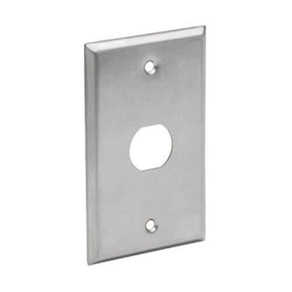 Eaton N206-FP01-IND 1-Port Single Gang Faceplate, Stainless Steel, Industrial Grade, IP44, TAA