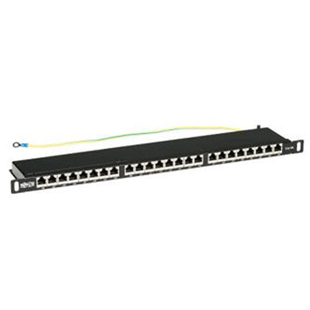 Eaton N252A-024-HUSHK Cat6a 24-Port High-Density Shielded Patch Panel - Dual IDC, 568A/B, RJ45 Ethernet, 0.5U Rack-Mount