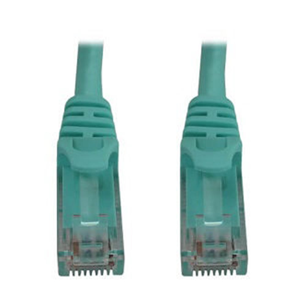 Eaton N261-050-AQ Cat6a 10G Snagless Molded UTP Ethernet Cable (RJ45 M/M), PoE, Aqua, 50 ft. (15.2 m)
