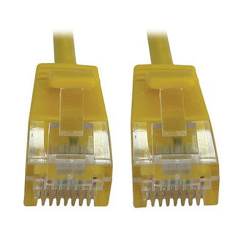 Eaton N261-S02-YW Cat6a 10G Snagless Molded Slim UTP Ethernet Cable (RJ45 M/M), PoE, Yellow, 2 ft. (0.6 m)