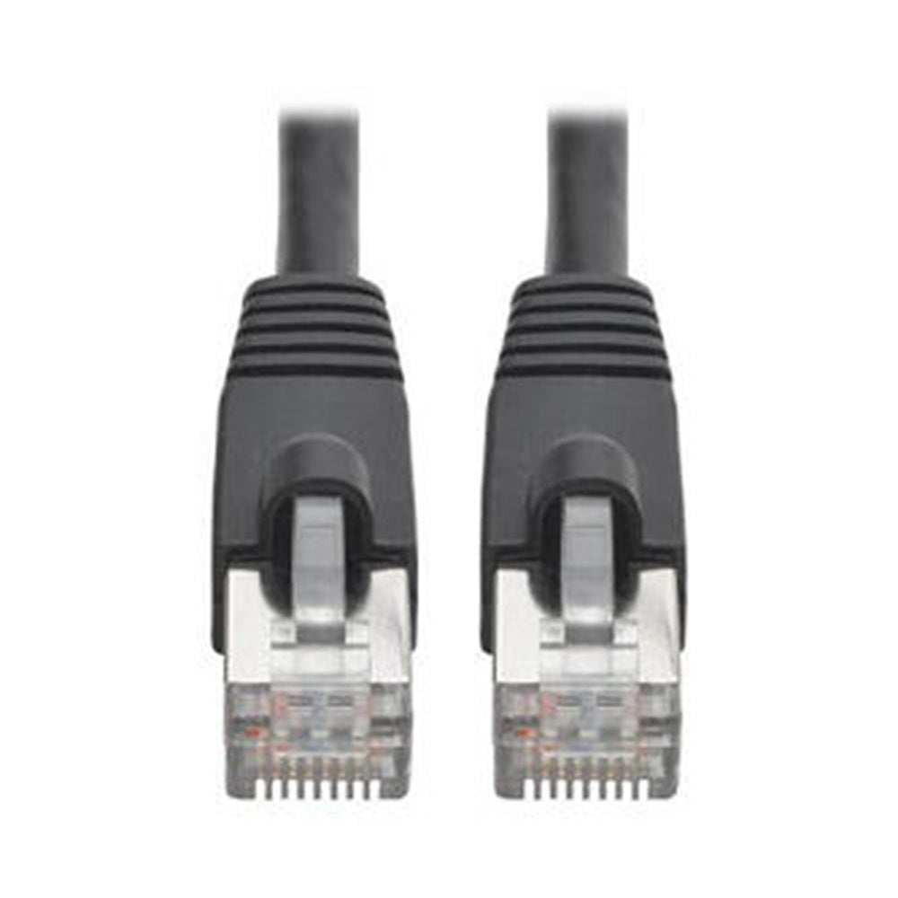 Eaton N262-001-BK Cat6a 10G Snagless Shielded STP Ethernet Cable (RJ45 M/M), PoE, Black, 1 ft. (0.31 m)