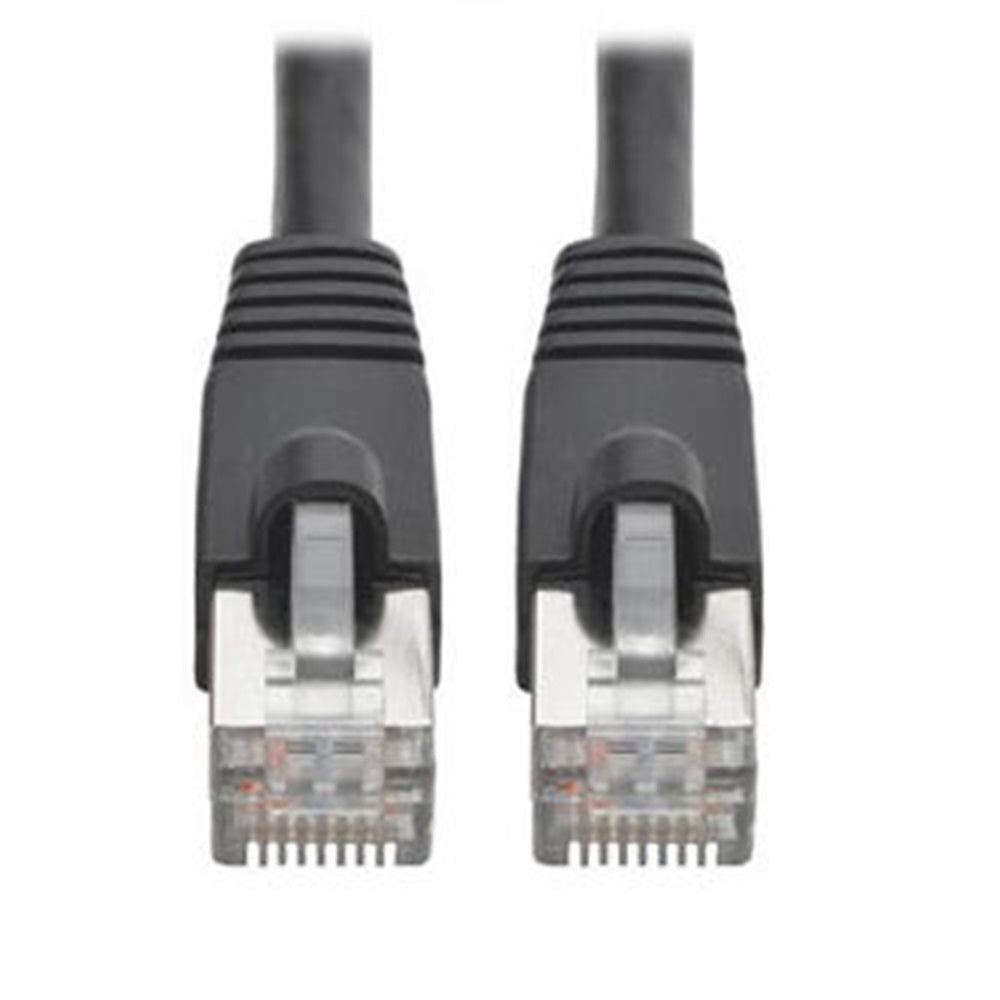Eaton N262-007-BK Cat6a 10G Snagless Shielded STP Ethernet Cable (RJ45 M/M), PoE, Black, 7 ft. (2.13 m)