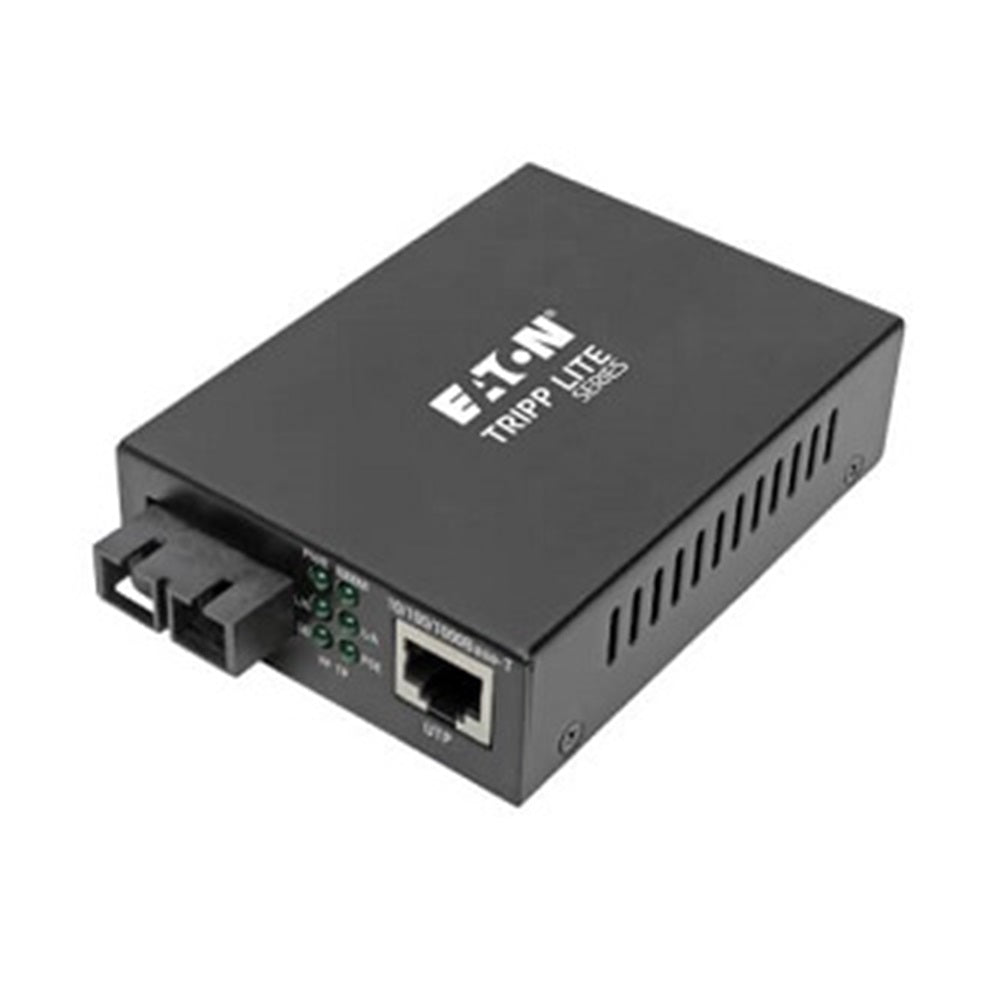 Eaton N785-P01-SC-MM2 Gigabit Multimode Fiber to Ethernet Media Converter, POE+ - 10/100/1000 SC, 1310 nm, 2 km (1.2 mi.)