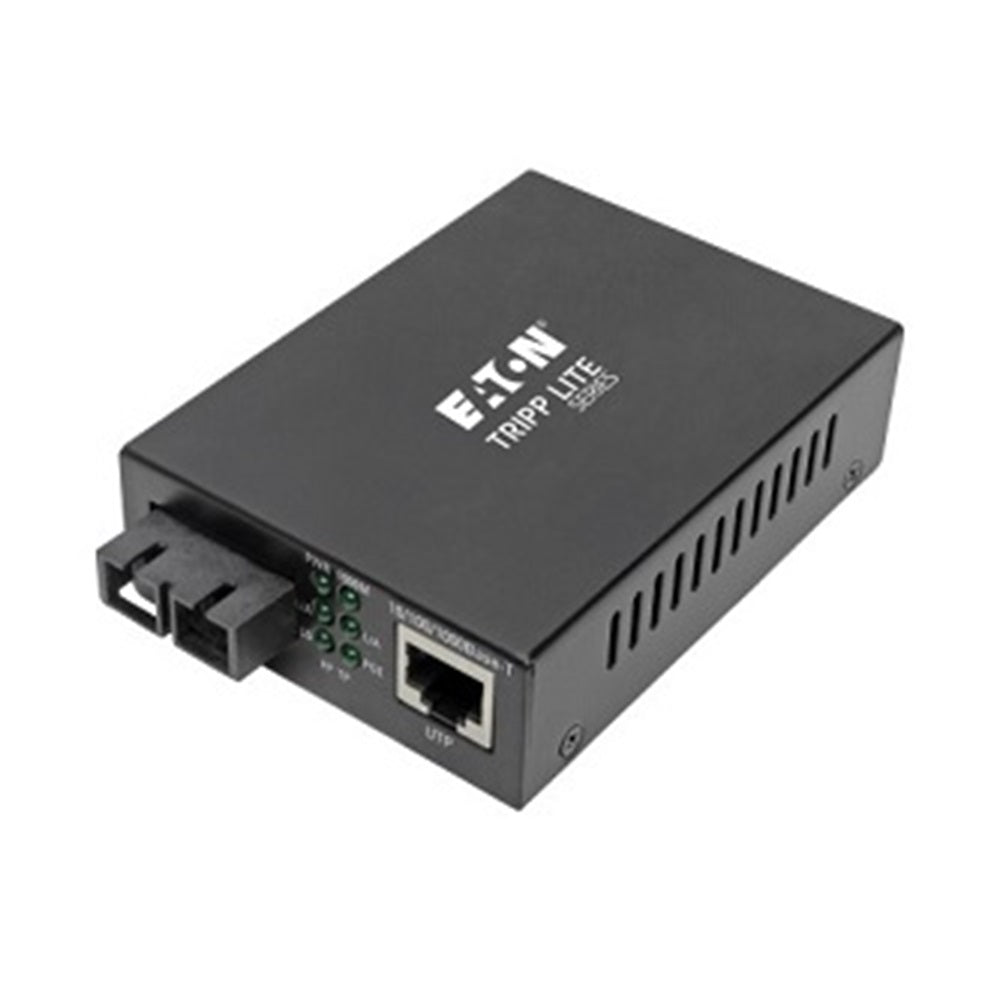 Eaton N785-P01-SC-SM1 Gigabit Singlemode Fiber to Ethernet Media Converter, POE+ - 10/100/1000 SC, 1310 nm, 20 km (12.4 mi.)