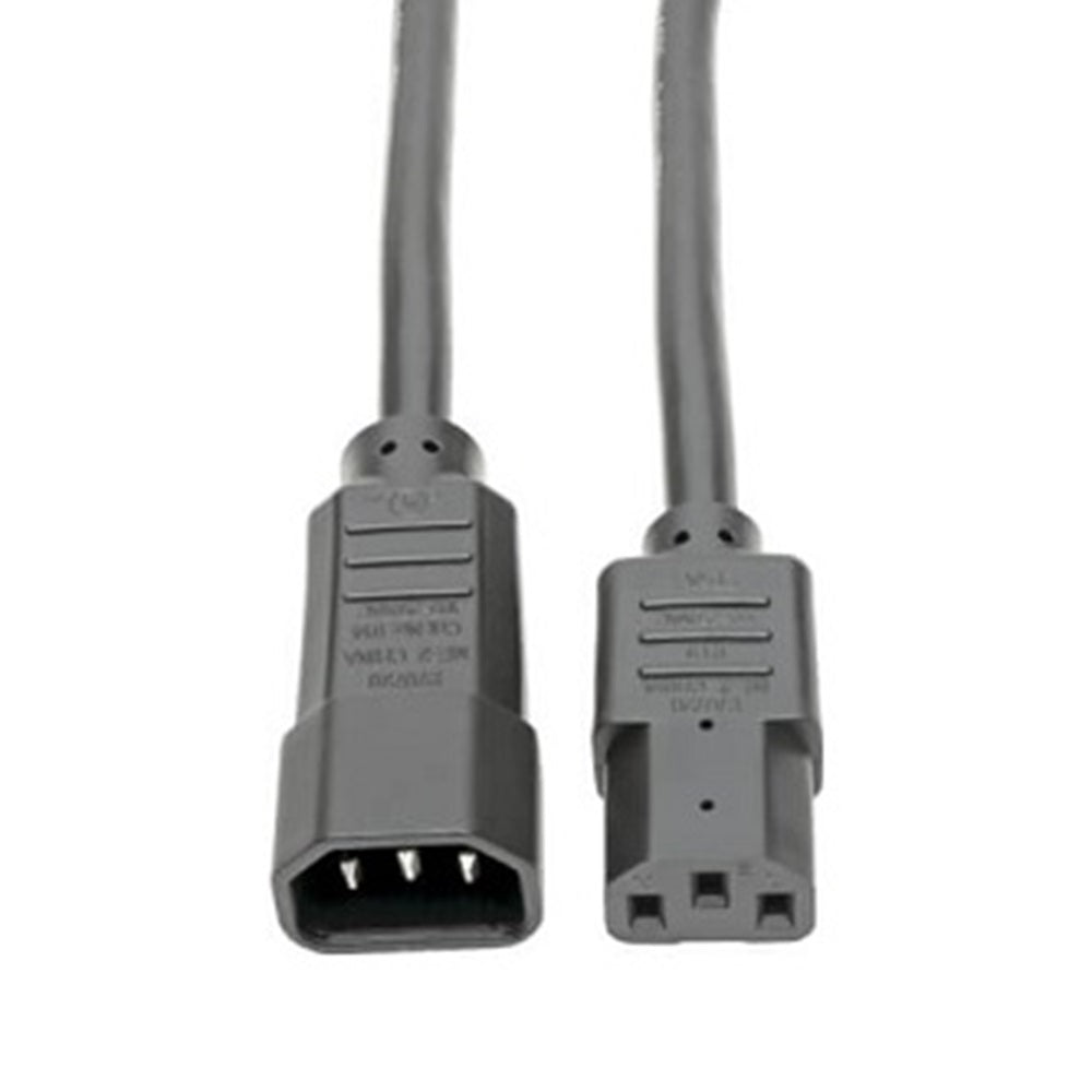 Eaton P005-002 Heavy-Duty PDU Power Cord, C13 to C14 - 15A, 250V, 14 AWG, 2 ft. (0.61 m), Black