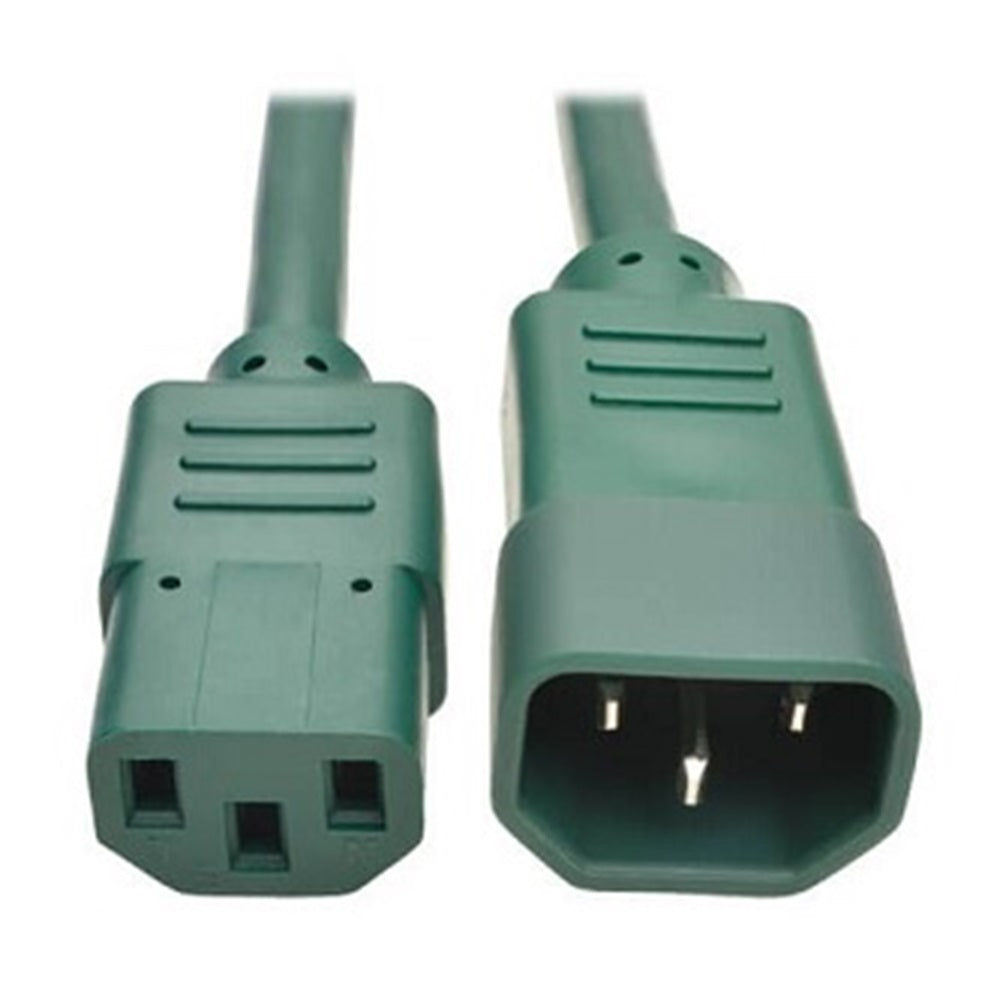 Eaton P005-002-AGN Heavy-Duty PDU Power Cord, C13 to C14 - 15A, 250V, 14 AWG, 2 ft. (0.61 m), Green