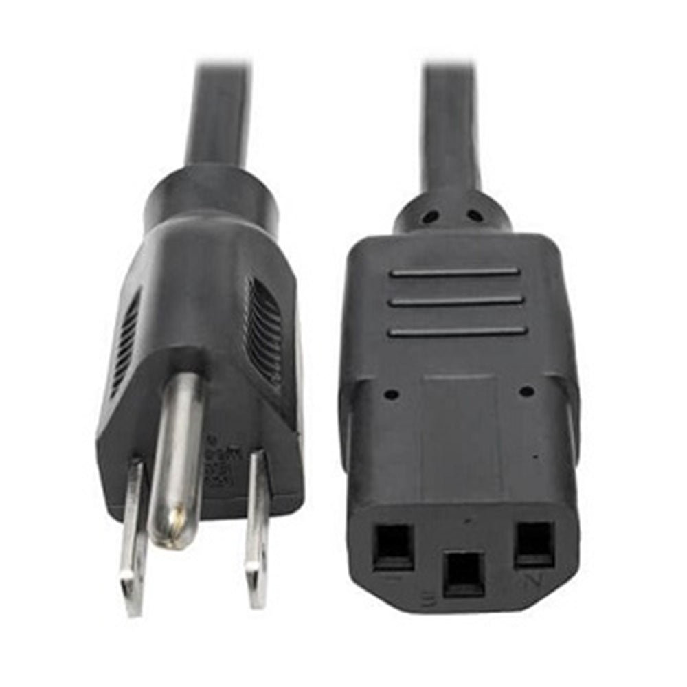 Eaton P006-025 Desktop Computer AC Power Cable, NEMA 5-15P to C13 - 10A, 125V, 18 AWG, 25 ft. (7.62 m), Black