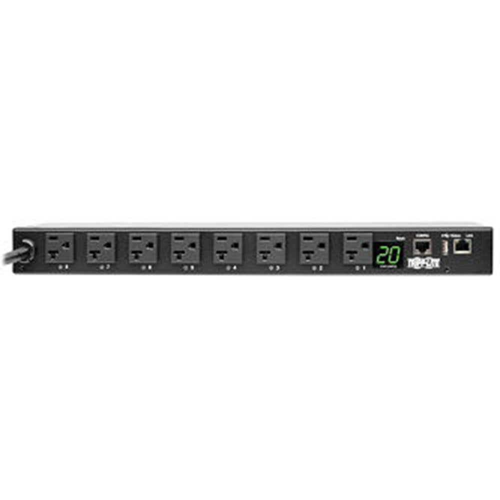 Eaton PDUMH20NET2LX 1.9kW Single-Phase Switched PDU, LX Interface, 120V Outlets (8 5-15/20R), NEMA L5-20P/5-20P input, 12 ft.